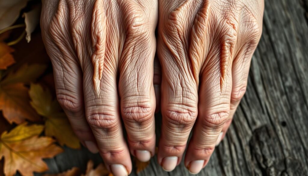 Aging and onychorrhexis