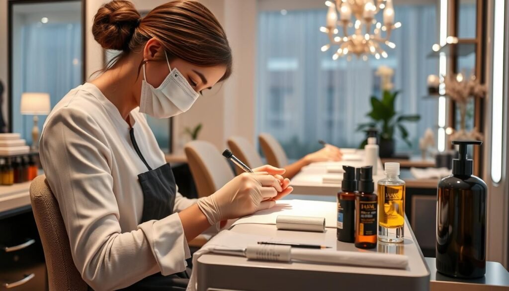 Professional nail treatments for severe onychorrhexis care