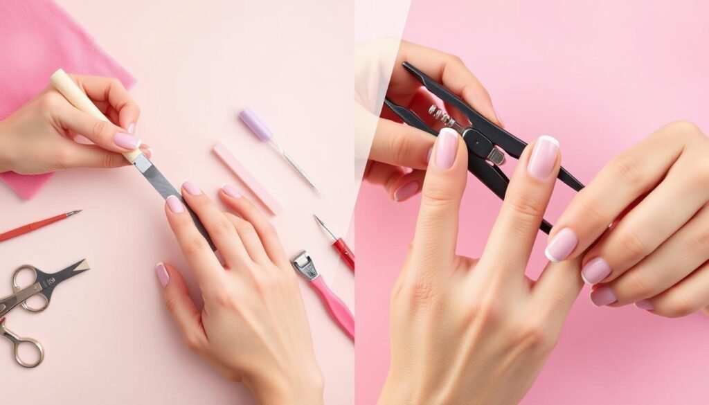 filing vs clipping for nail health