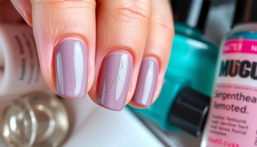 nail enamel and onychorrhexis